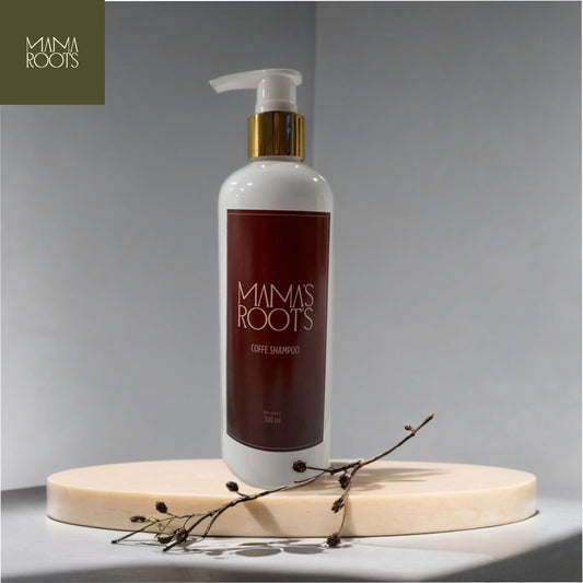 Mama's Roots Coffee Herbal Shampoo – Real Coffee Beans, Rosemary, Horsetail & Sage – Handmade Small-Batch Shampoo for Healthy, Strong Hair. 300ML. / 10.4 Oz.