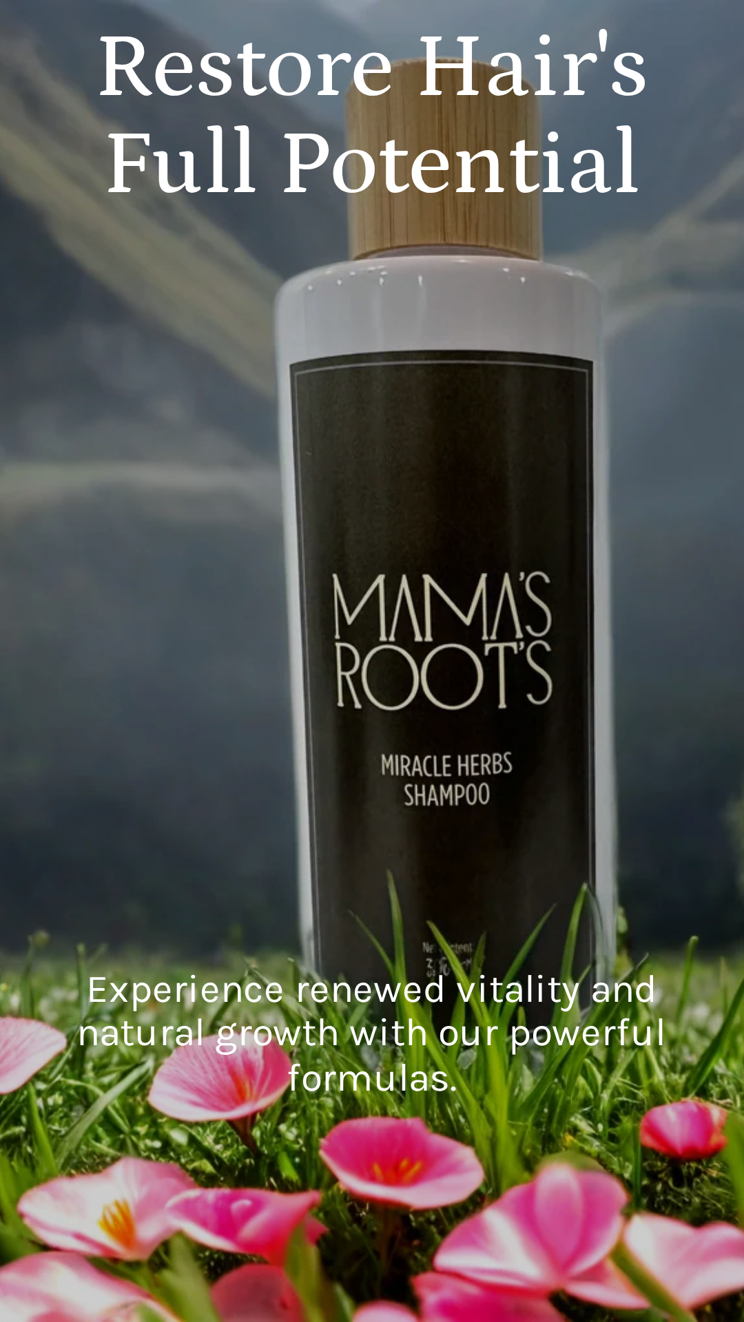 Mama’s Roots Miracle 13 Herbs Shampoo – Powerful Botanical Blend with Rosemary, Horsetail, Aloe Vera, Nettle, Chamomile & Mint – Handmade Small Batch Herbal Hair Care for Stronger, Fuller, Healthier-Looking Hair 300ML /10.4 OZ